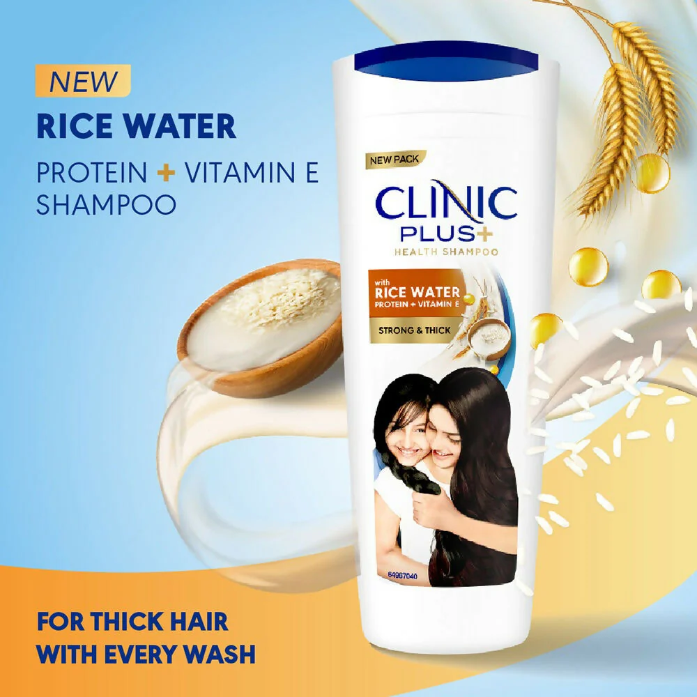 Clinic Plus With Rice Water Protein + Vitamin-E Strong & Thick Shampoo - Image 9