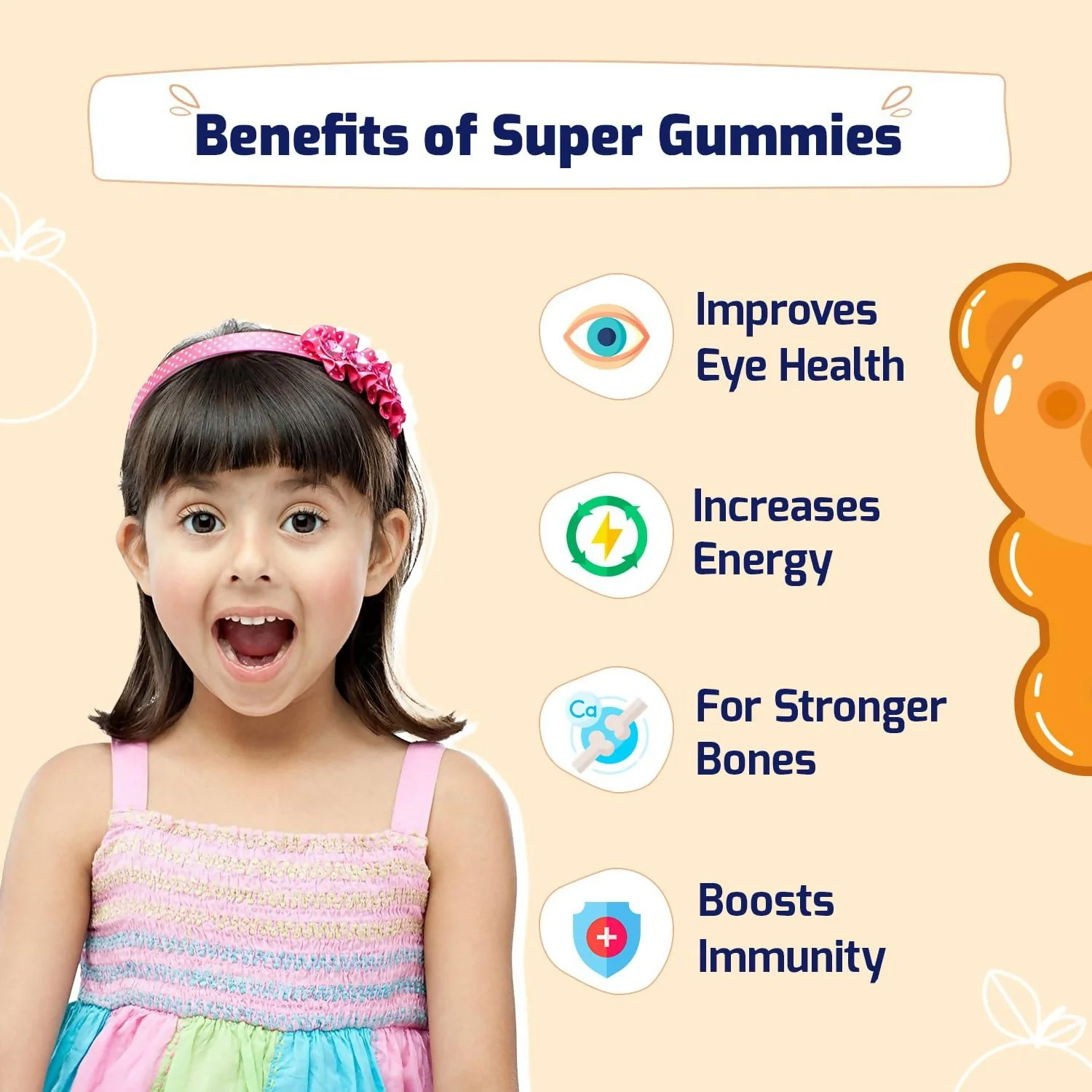 Gritzo Super Gummies, Multivitamin for Kids (Natural Orange Flavour) - Image 5