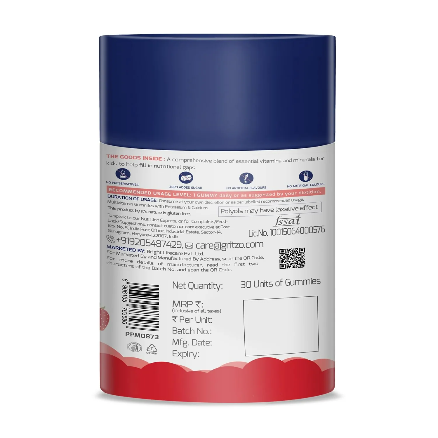 Gritzo Super Gummies, Multivitamin for Kids (Natural Strawberry & Natural Orange Flavours) - Image 7