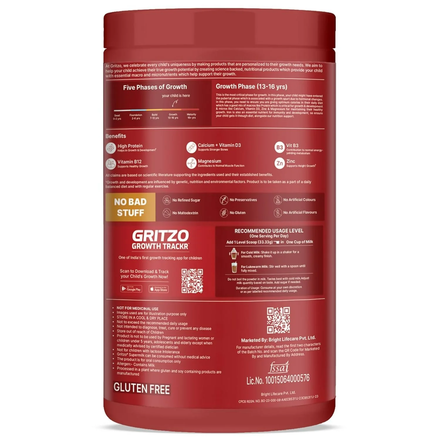 Gritzo SuperMilk Athlete Iron Man (13+y Boy & Girl), 17g Protein Powder (Double Chocolate) - Image 4
