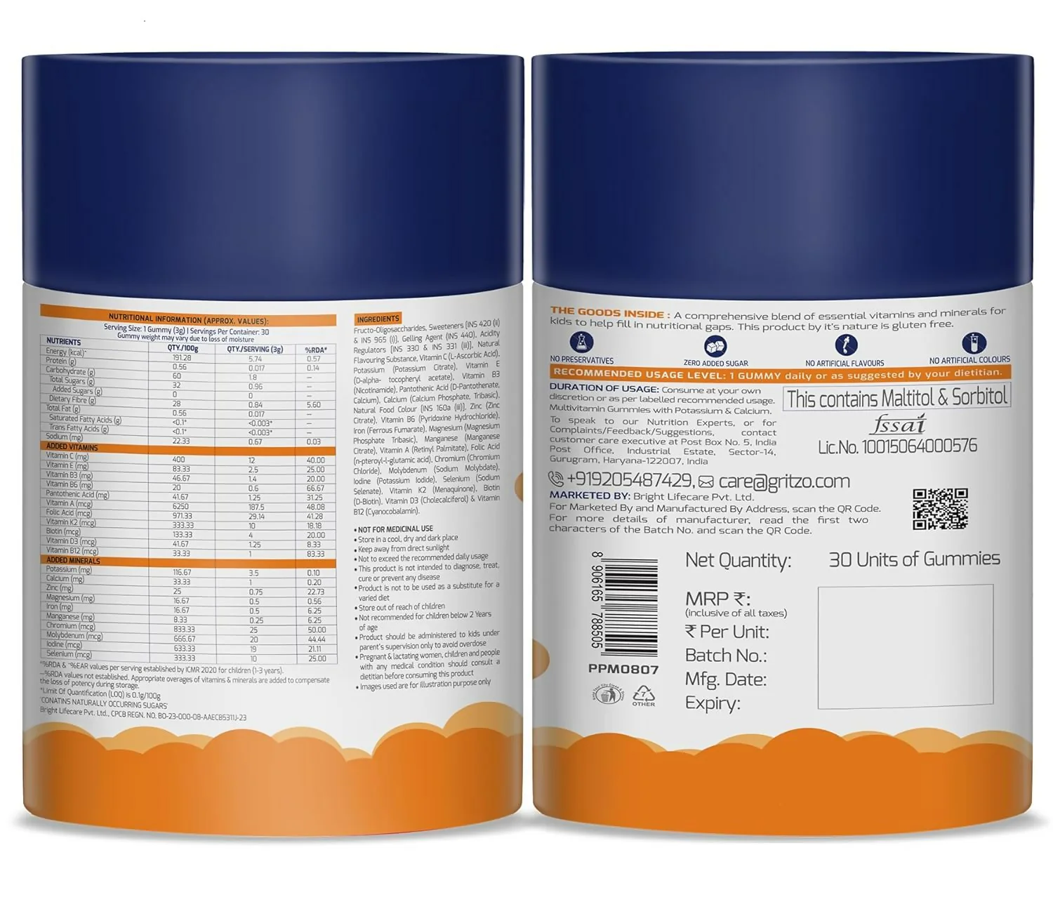 Gritzo SuperMilk Overall Growth (13+y Girls) (Double Chocolate ) with Super Gummies (Natural Orange Flavour) - Image 5