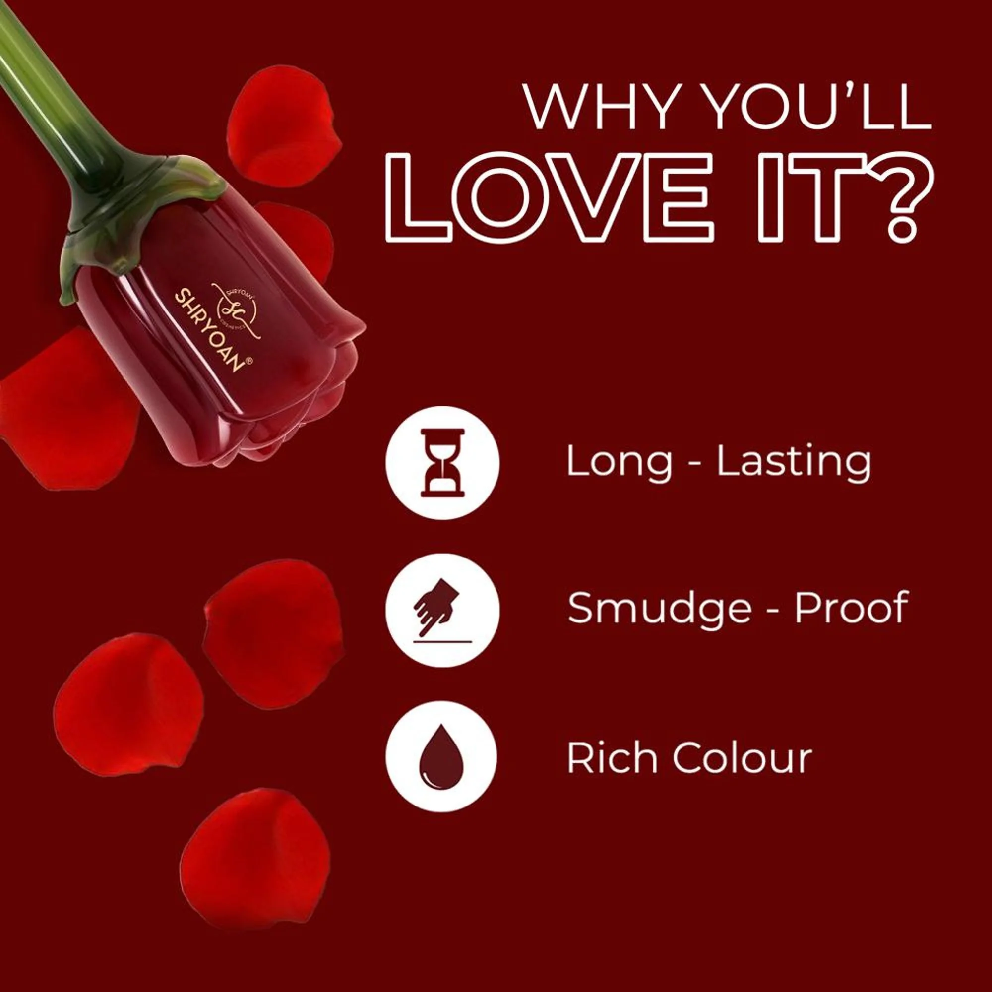 Shryoan Authentic Rose Liquid Sindoor - Maroon - Set Of 2 - Image 3