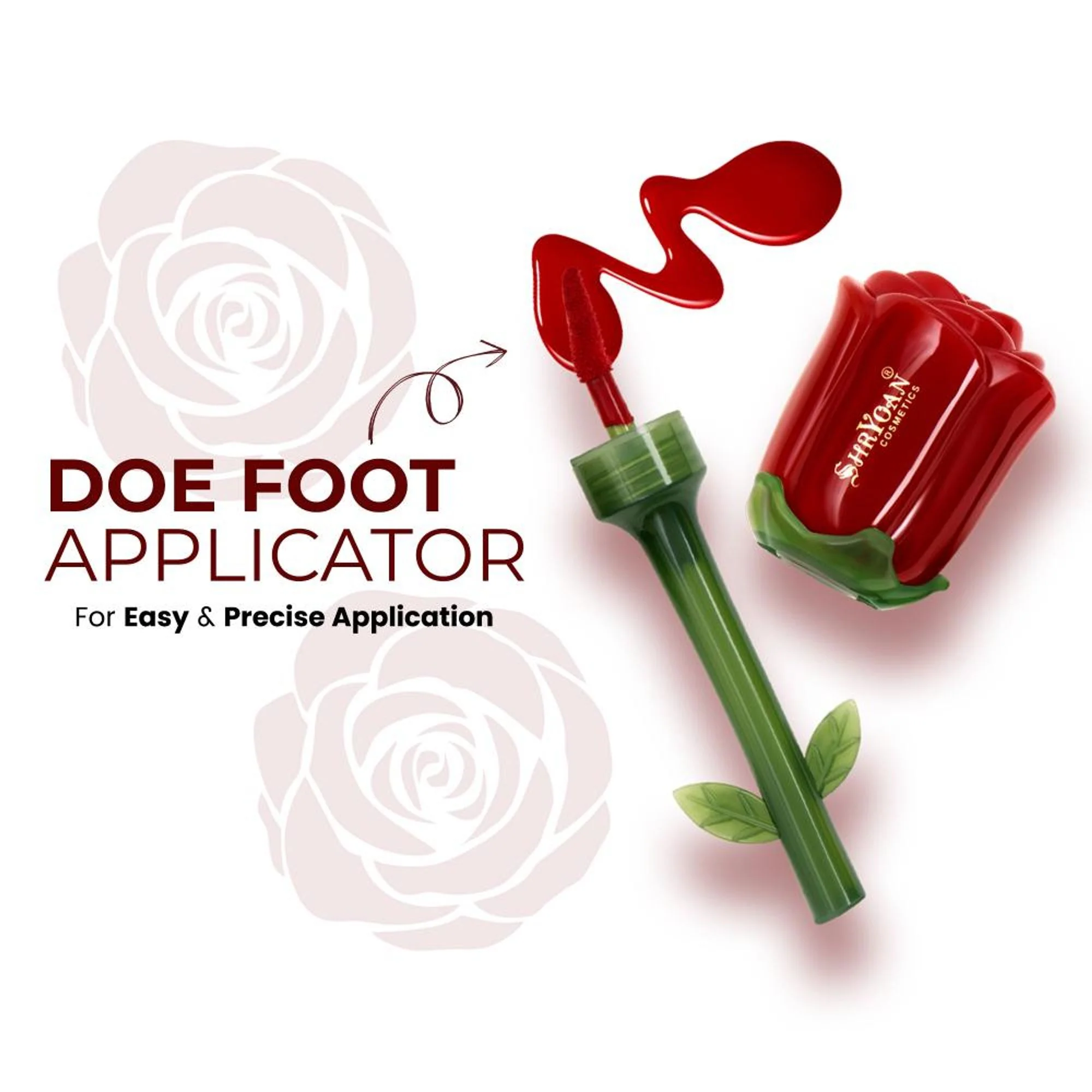 Shryoan Authentic Rose Liquid Sindoor - Maroon - Set Of 2 - Image 4