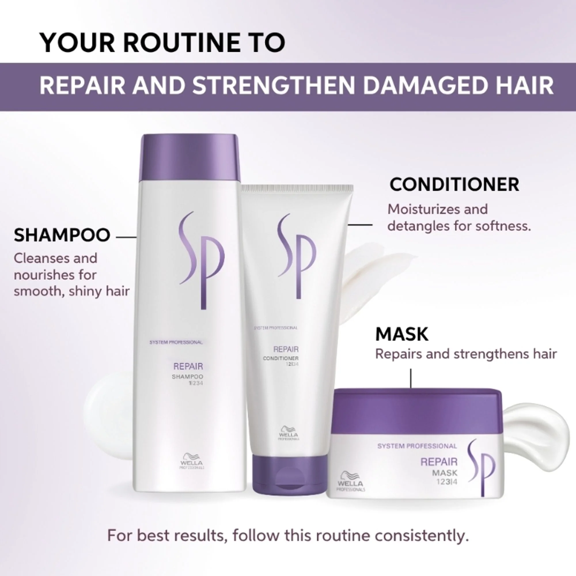 System Professional Repair Mask For Damaged Hair Improves Structure & Smoothens the Hair - Image 7