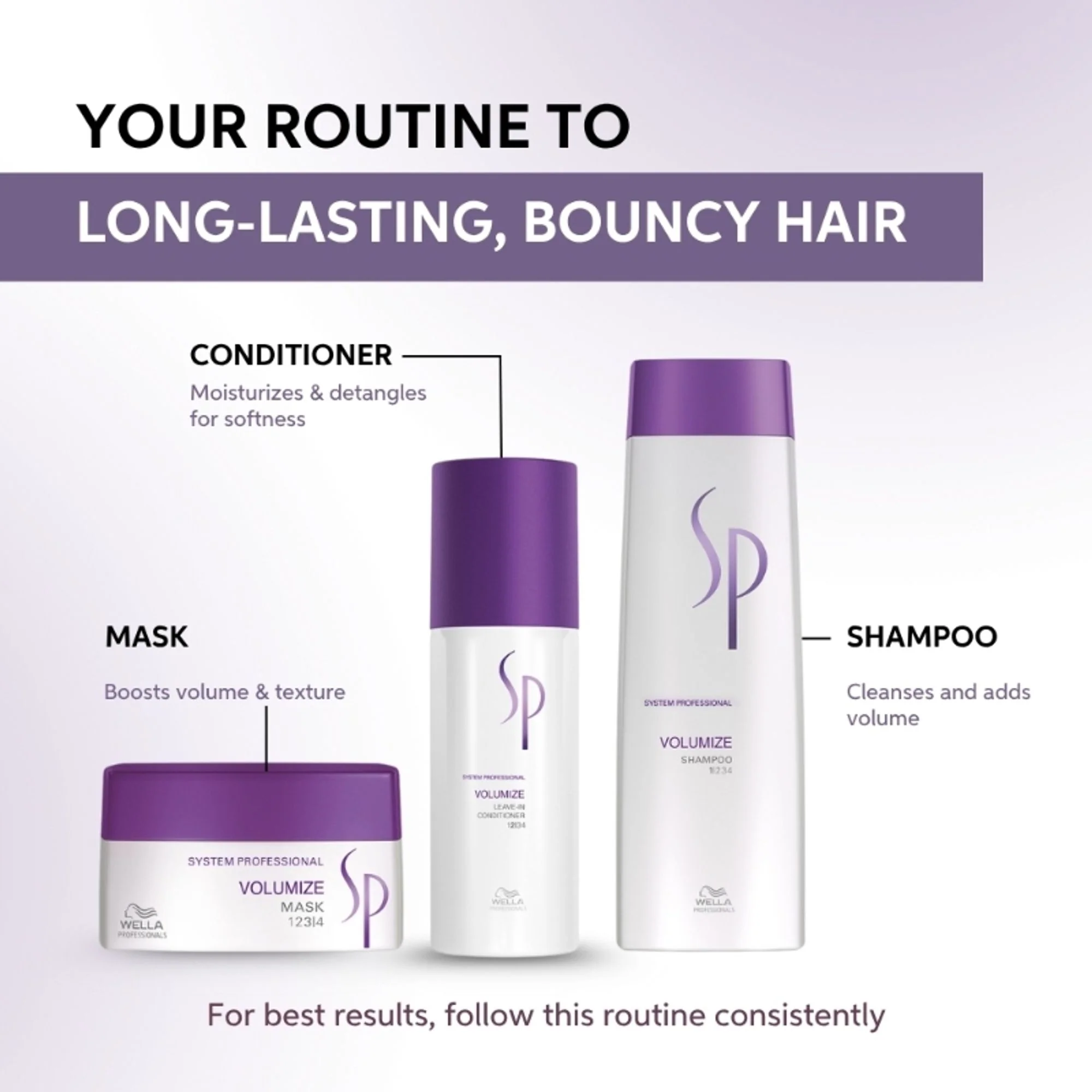System Professional Volumize Shampoo for Fine Hair, Strengthening & adding Volume - Image 7