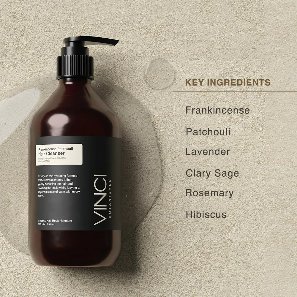 Vinci Botanicals Frankincense Patchouli Hair Cleanser - Image 3